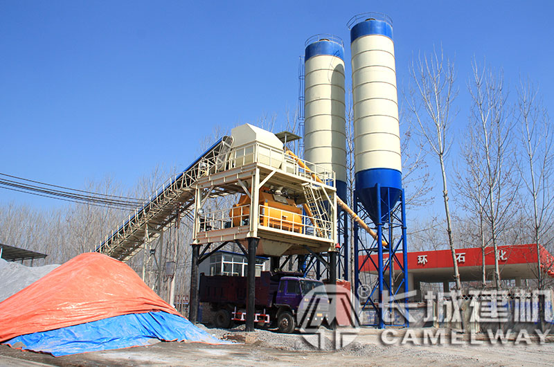 新农村改造连体25搅拌站客户现场